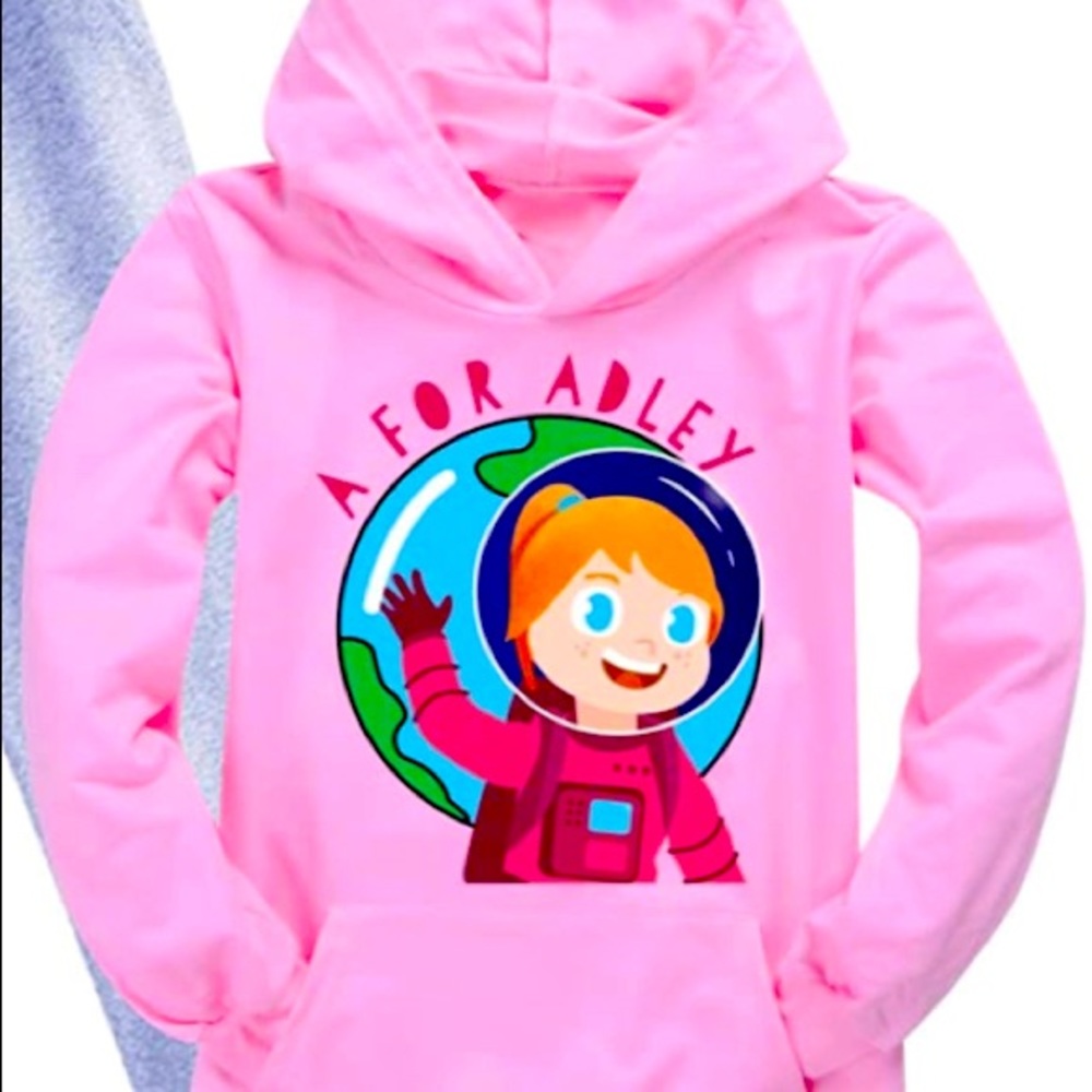 Brand new A for Adley girls size 7/8 pink hoodie